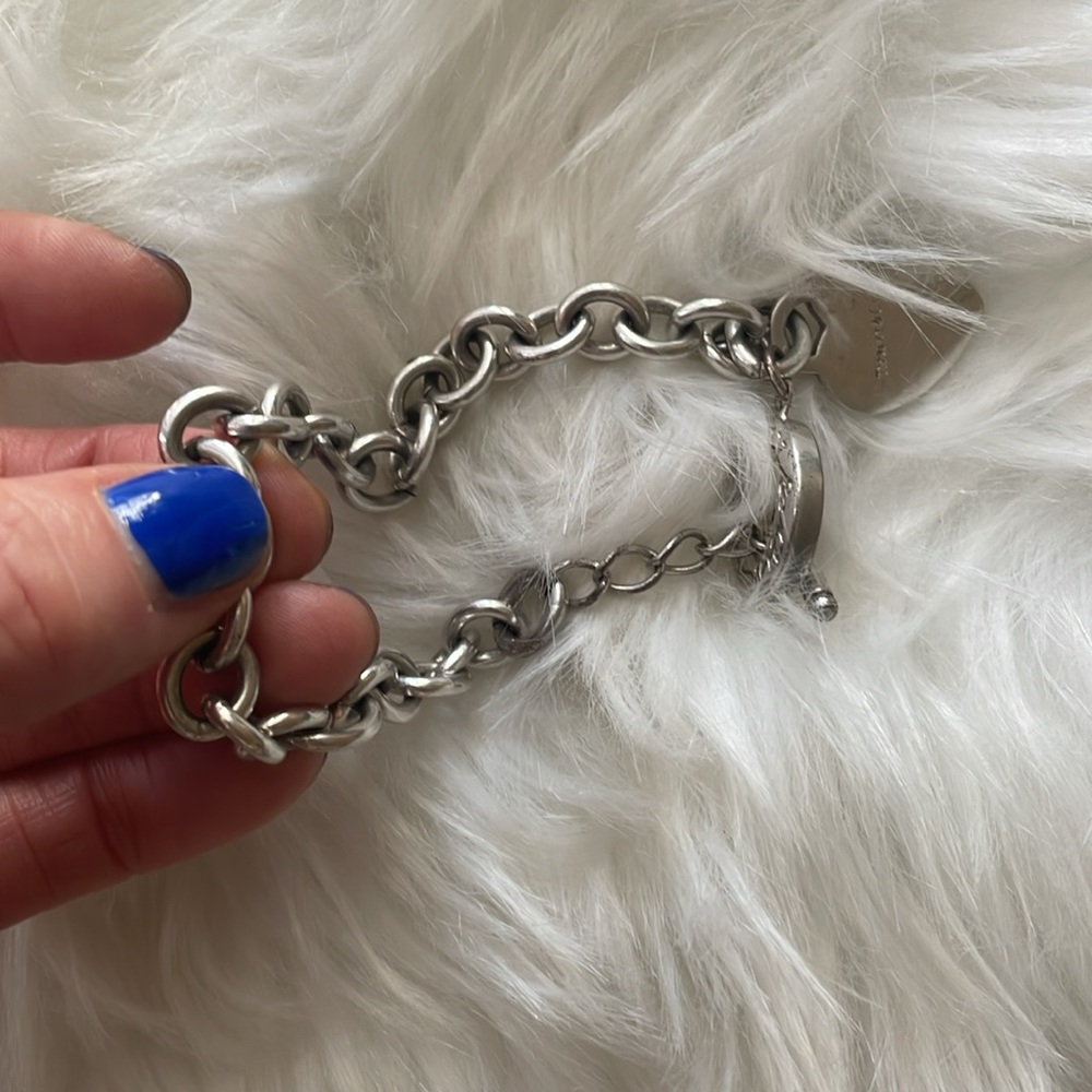 Heart Toggle Chain Bracelet- Silver - image 6